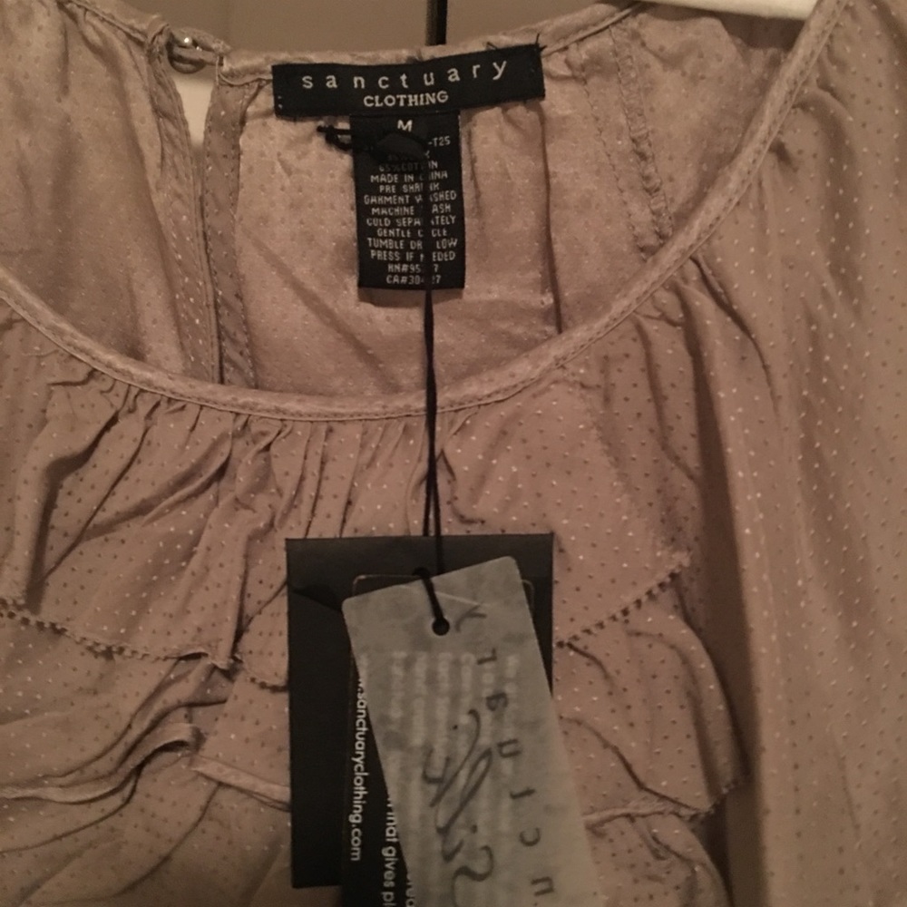 Silky Ruffle Front Shirt - Picture 3 of 3